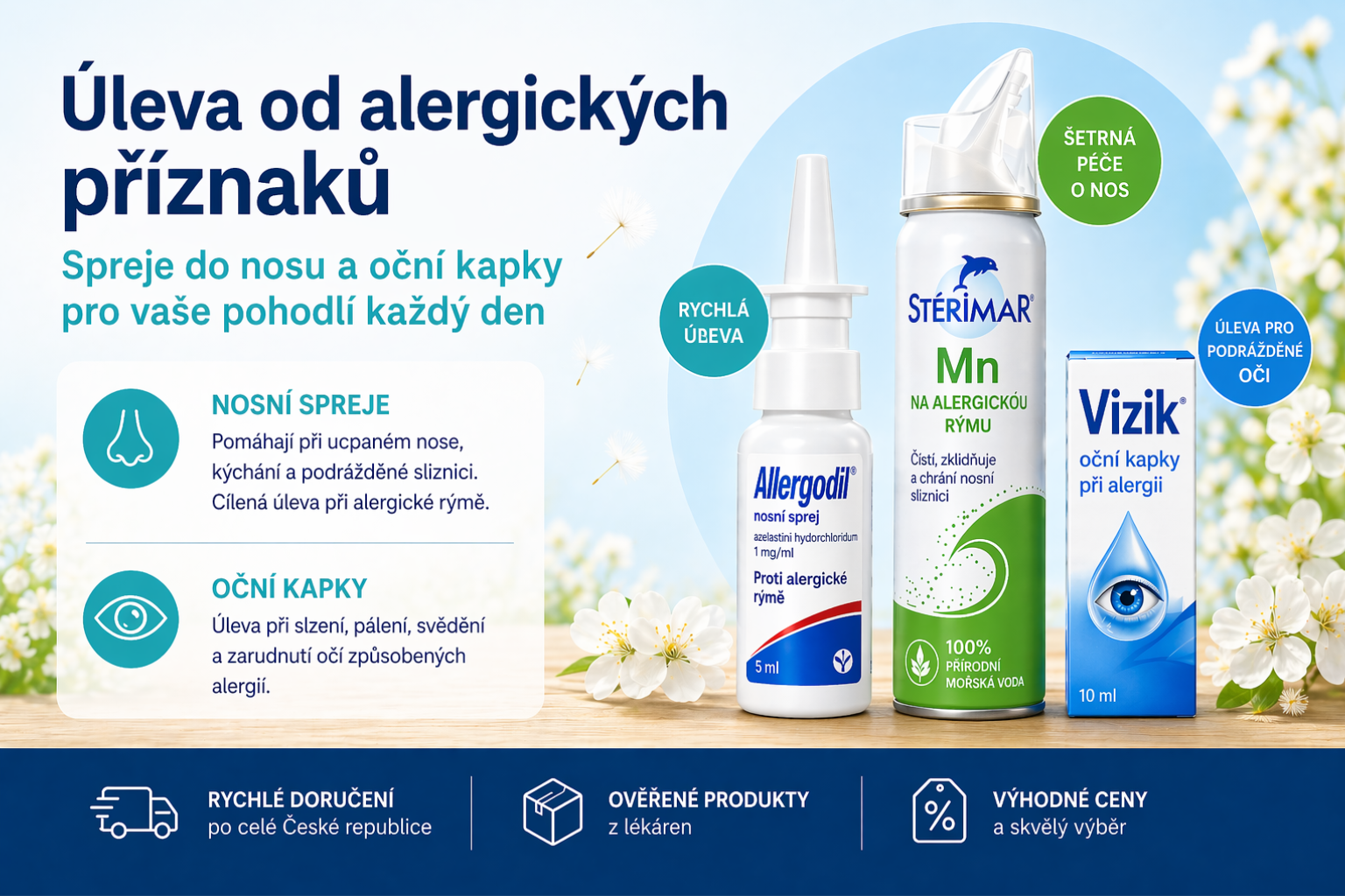 Alergie na jaře: příznaky, léčba a co pomáhá při senné rýmě
