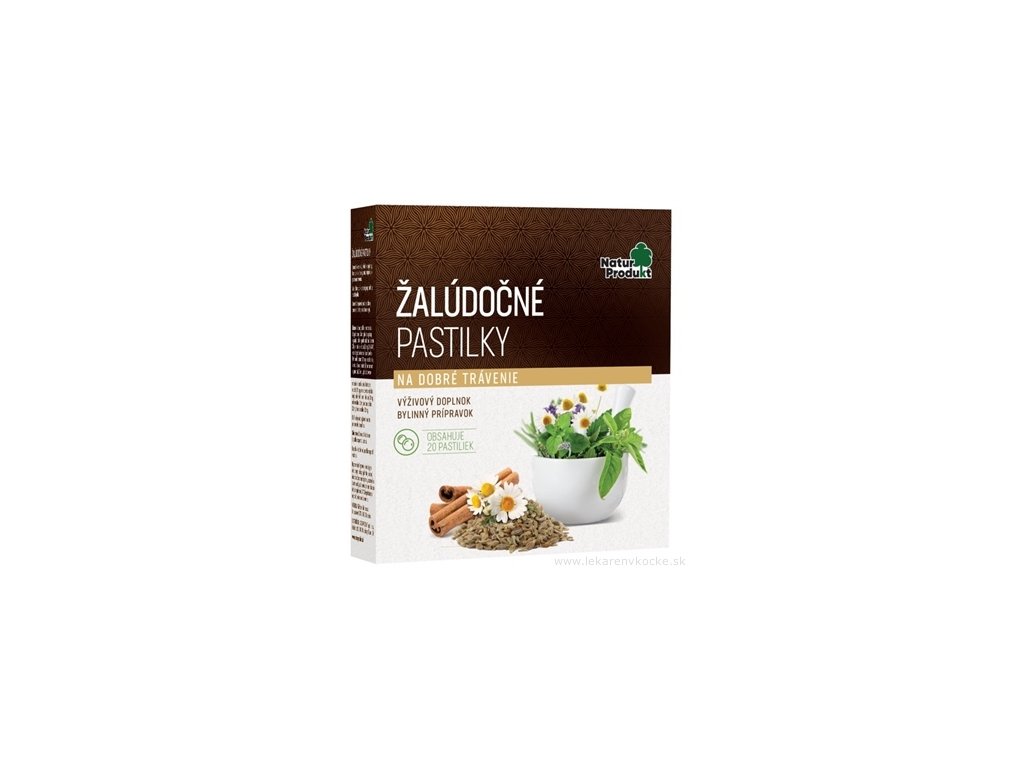 Naturprodukt Žalúdočné pastilky na trávenie bylinky 20ks