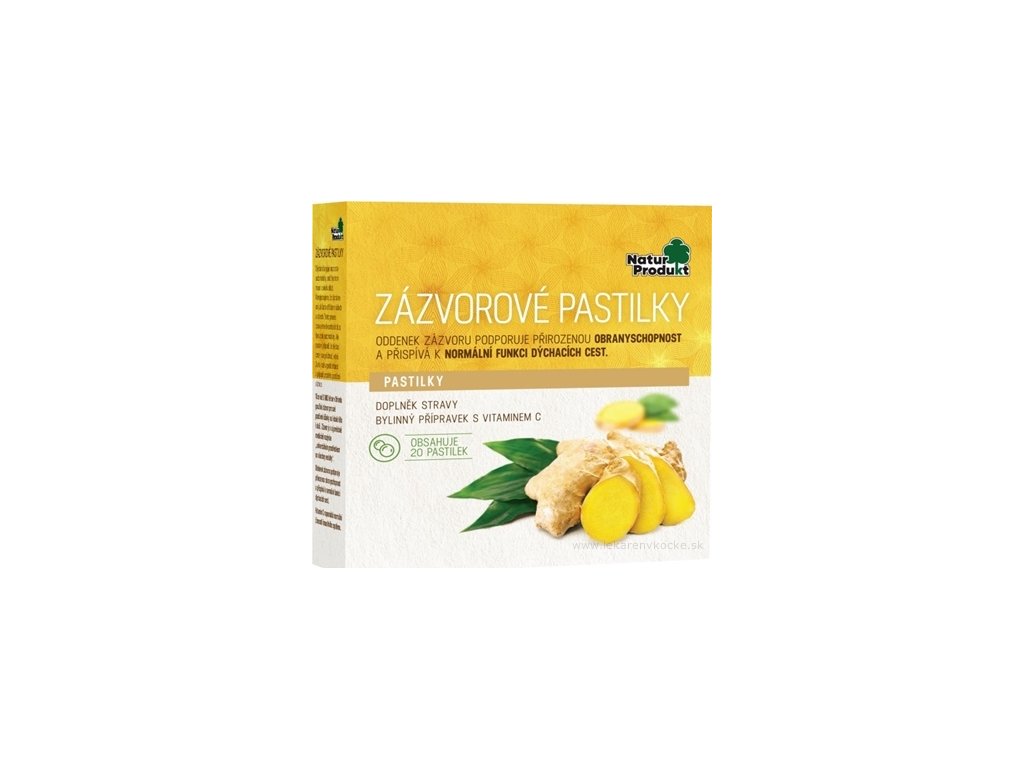 NaturProdukt ZÁZVOROVÉ PASTILKY 20 ks