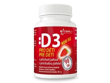 NUTRICIUS Vitamín D3 pre deti 400 IU 90 ks