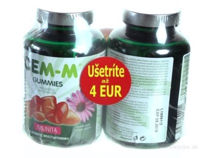CEM-M GUMMIES IMUNITA želatínové multivitamíny s Echinaceou (zľava 4€) 2x60 (120 ks)
