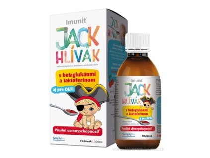 JACK HLÍVÁK SIRUP glukány, laktoferín-Imunit 300 ml