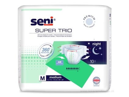 SUPER SENI TRIO Medium plienkové nohavičky 10 kusov