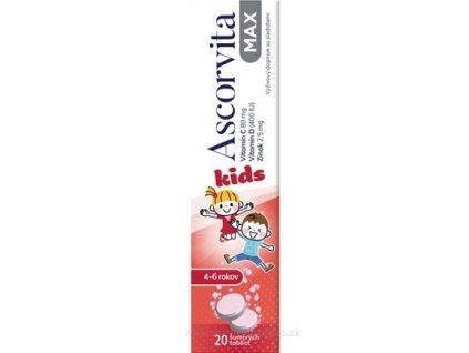 Ascorvita MAX kids 4-6 rokov 20ks