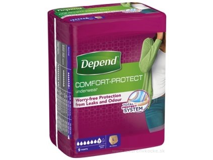 DEPEND NORMAL L pre ženy naťahovacie nohavičky 9 ks