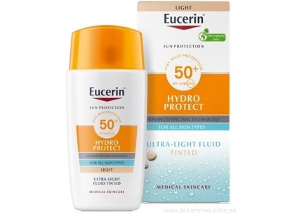 Eucerin SUN Ultra ľahký FLUID SPF 50+ svetlý, na tvár, na opaľovanie 1x50 ml