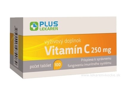 PLUS LEKÁREŇ Vitamín C 250 mg 100 ks