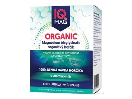 IQ MAG ORGANIC HORČÍK + Vitamín B6 90 ks