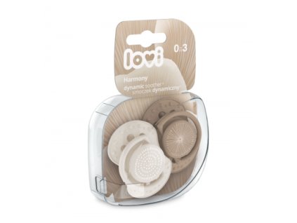 Lovi Utišujúci dynamický cumlík HARMONY girl 0-3m 2 ks