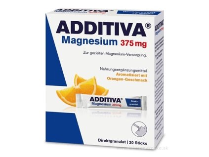 ADDITIVA Magnézium 375 mg Direct vrecúška ( granulát, príchuť pomaranč) 20ks