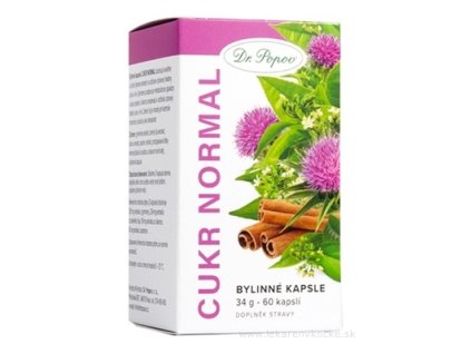 Dr. Popov Bylinné kapsuly Cukor Normal 60 kapsúl