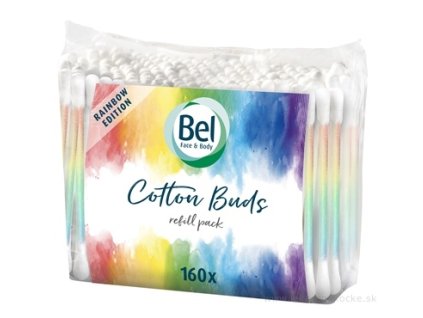 Bel Face & Body Vatové tyčinky náplň vo vrecúšku, edícia Rainbow 160 ks