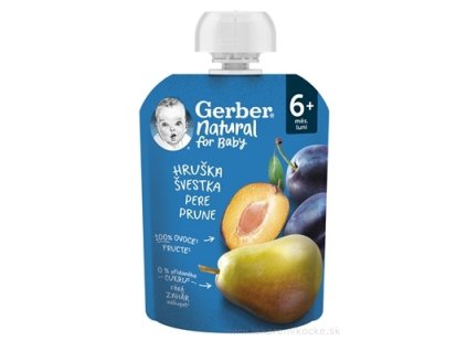 Gerber Natural Kapsička Hruška a slivka 90 g
