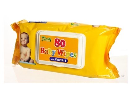 HYGIENICKÉ UTIERKY BABY WIPES S VITAMÍNOM E 80 ks