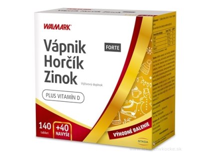 WALMARK Vápnik Horčík Zinok FORTE PROMO 2022 tbl 140+40 navyše (180 ks)