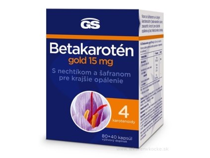 GS Betakarotén gold 15 mg cps s nechtíkom a šafranom 80+40 (120 ks)