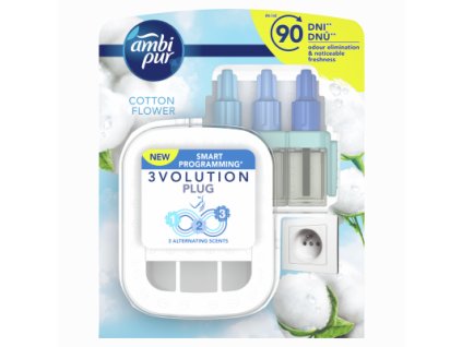 Ambi Pur 3Volution Štartovacia Súprava Elektrického Osviežovača Vzduchu Cotton 20ml