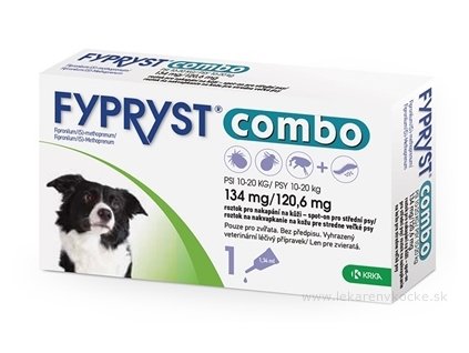 FYPRYST combo 134 mg/120,6 mg PSY 10-20 KG 1,34 ml