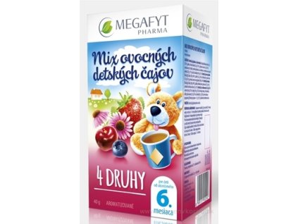 MEGAFYT MIX ovocných detských čajov 4 DRUHY 20x2 g