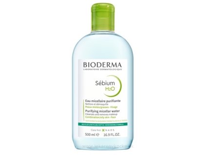 BIODERMA Sébium H2O micelárna pleťová voda na mastnú a zmiešanú pleť (inov.2024) 1x500 ml