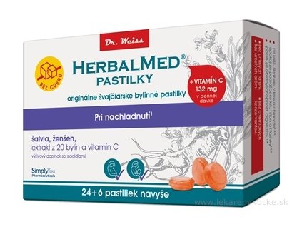 HERBALMED PASTILKY pri nachladnutí - Dr.Weiss 30 ks