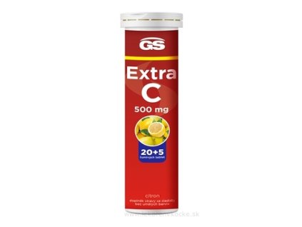 GS Extra C 500 mg tbl eff (inov.2023) príchuť citrón 20+5 (25 ks)