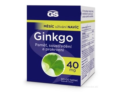 GS Ginkgo 40 mg tbl (s Gotu kola) 90+30 zadarmo (120 ks)