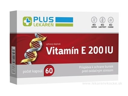 PLUS LEKÁREŇ Vitamín E 200 60 ks