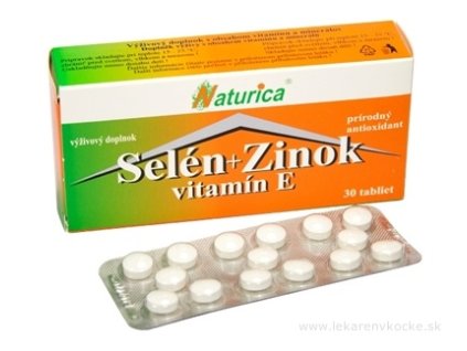 Naturica SELÉN + ZINOK, vitamín E 30 ks