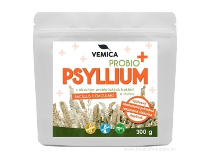 Vemica PSYLLIUM PROBIO PLUS rozpustná vláknina s obsahom baktérií a inulínu 300g