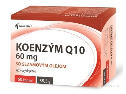 Noventis Koenzým Q10 60 mg s sezamovým olejom – 60 kapsúl pre energiu a antioxidačnú podporu
