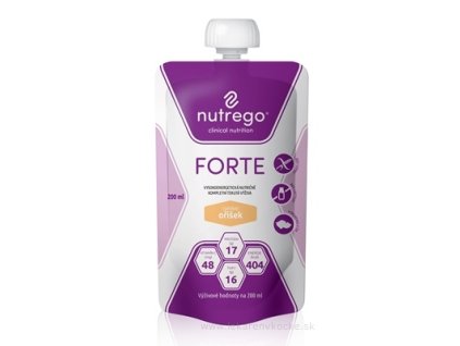 Nutrego FORTE s príchuťou oriešok 200 ml