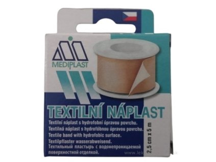 MEDIPLAST Textilná náplasť 1121 2,5 cm x 5 m, cievka, 1ks