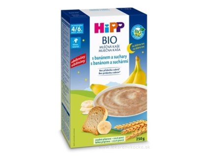 HIPP Bio na dobrú noc s banánom a suchármi 250 g