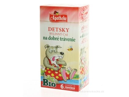 APOTHEKE BIO DETSKÝ BYLINNÝ ČAJ NA DOBRÉ TRÁVENIE 20x1,5 g