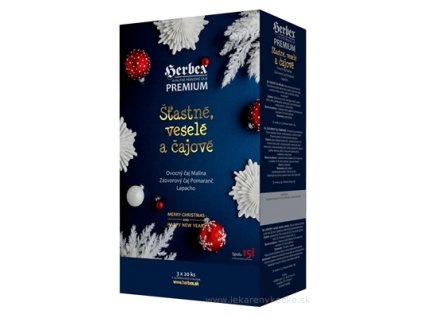 HERBEX Premium Štastné, veselé a čajové čaje 3x20ks