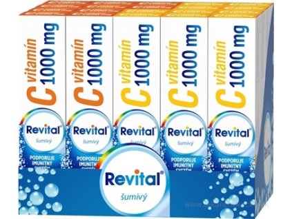 Revital vitamín C 1000 mg šumivý MIX BOX 1 set