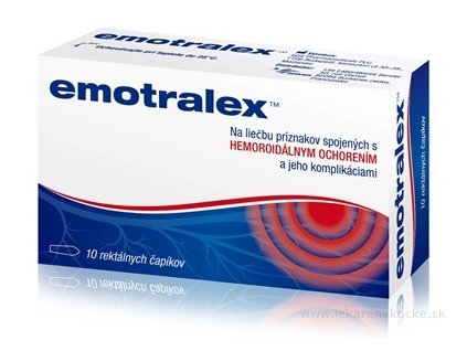 Emotralex rektálne čapíky 10 ks