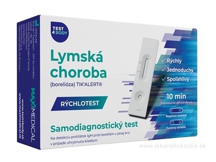 MAXIMEDICAL Rýchlotest na lymskú boreliózu – domáci test z krvi po uštipnutí kliešťom, 1 ks