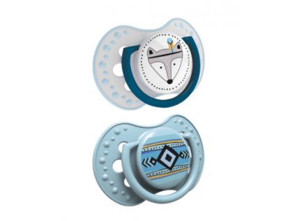 LOVI Silikónový dynamický cumlík 3-6m 2 ks Indian Summer Chlapec