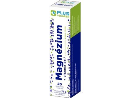 PLUS LEKÁREŇ Magnézium + vitamín B6 20 ks