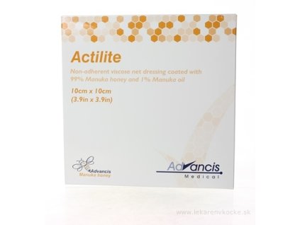 Advancis ACTILITE krytie na rany antimikrobiálne, neadherentná viskóza, napustené manukou 10 ks