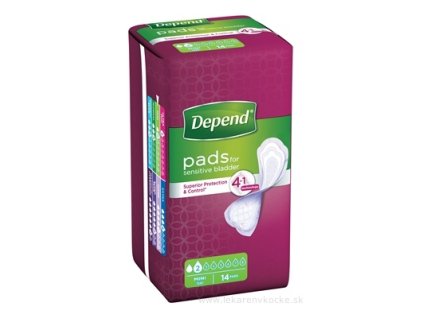 DEPEND MINI inkontinenčné vložky pre ženy 14 ks