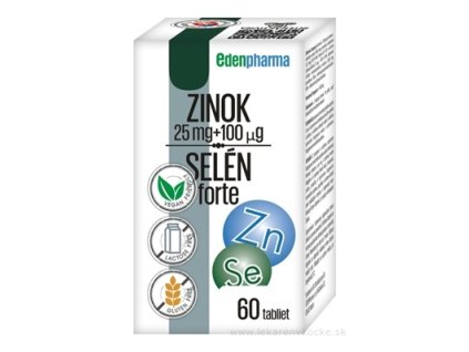 EDENPharma ZINOK 25 mg + SELÉN 100 µg forte 60 ks