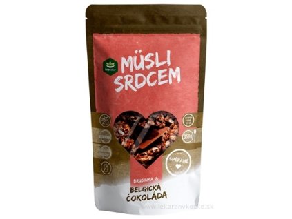 Topnatur Müsli srdcom Belgická čokoláda & brusnice 350 g