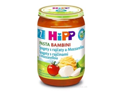 HiPP Príkrm Špagety s rajčinami a mozzarellou 220 g