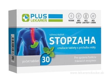PLUS LEKÁREŇ STOPZAHA cmúľacie tablety s príchuťou mäty 30 ks