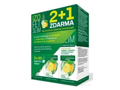 NaturProdukt IZOFET SLIM na chudnutie 3x20 šumivých tabliet