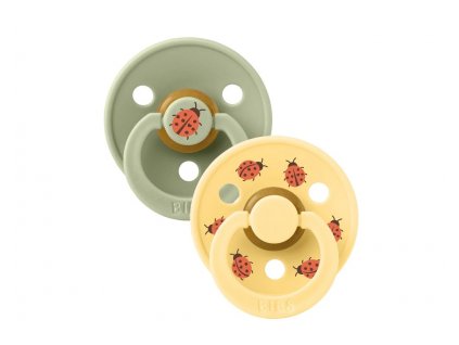BIBS STUDIO Colour cumlíky Ladybug Sage Mix Latex veľkosť 2 (6–18 m) 2 ks bez BPA