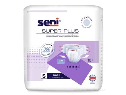 Seni Super Seni Plus Small plienkové nohavičky 10 ks (obvod 55–80 cm)